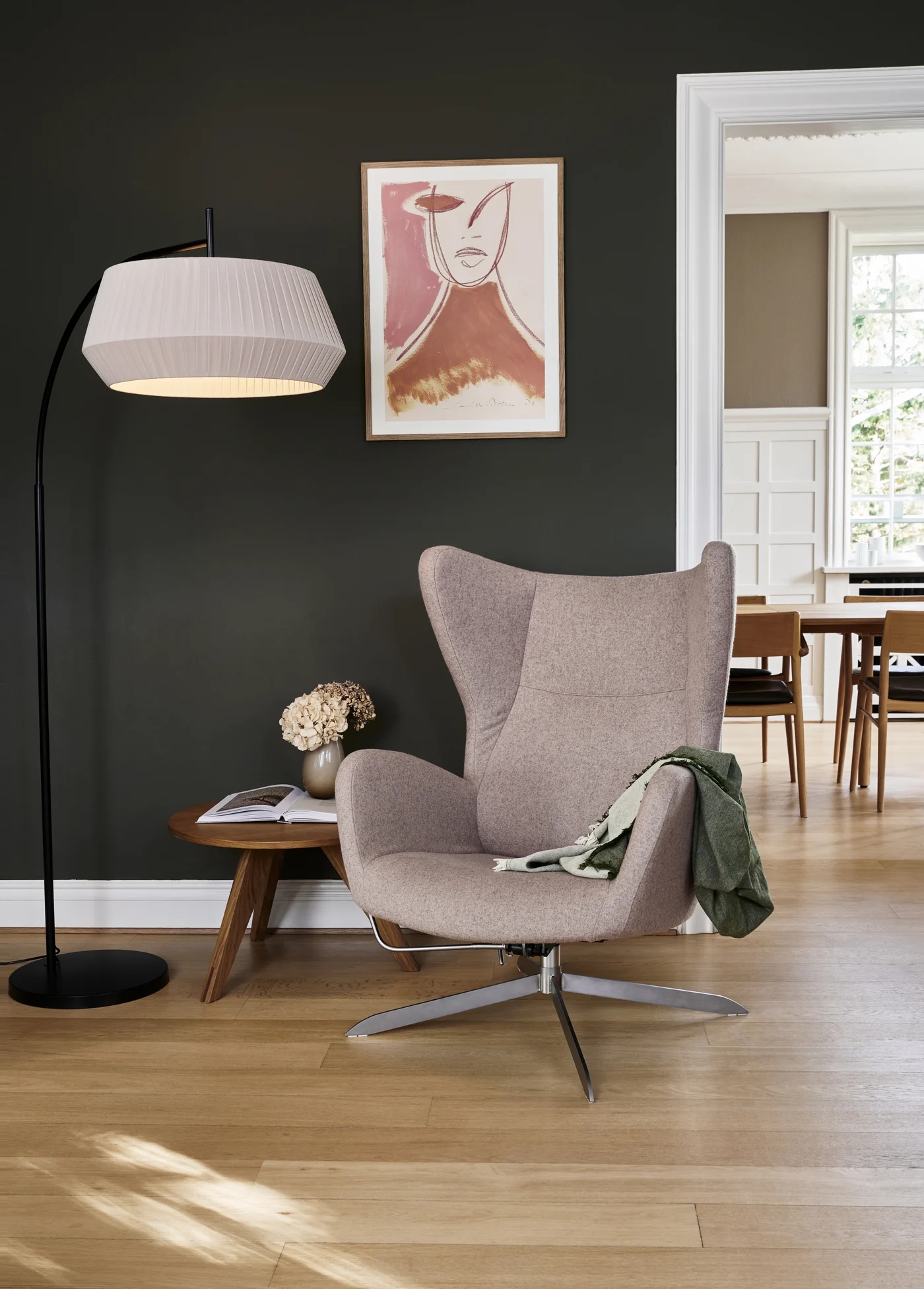 Nordlux Dicte lampa stojąca 1x60 W czarna-beżowa 2112414009