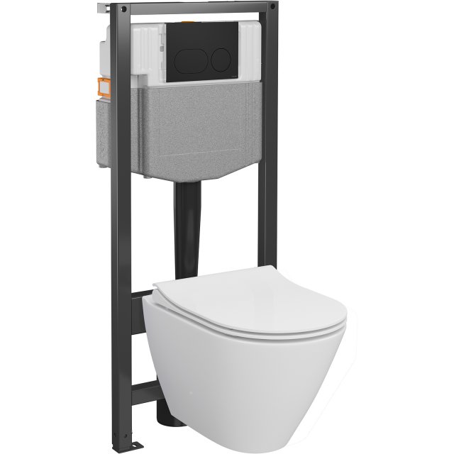 CERSANIT Zestaw podtynkowy SYSTEM 50 mech, miska CITY OV, deska, przy