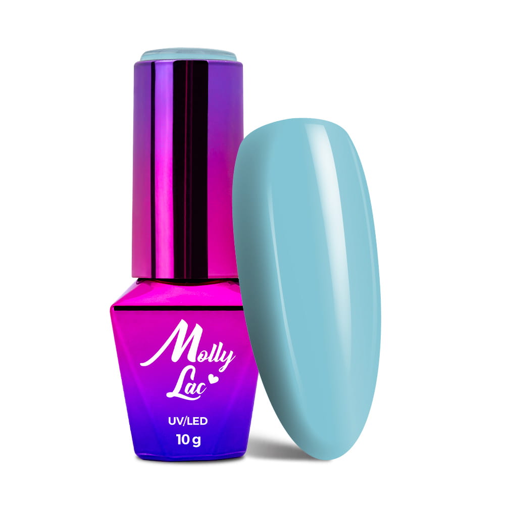 Lakier hybrydowy LED/UV Gel Polish MollyLac Fancy Fashion Nr 338 Blue Pounch 10 g