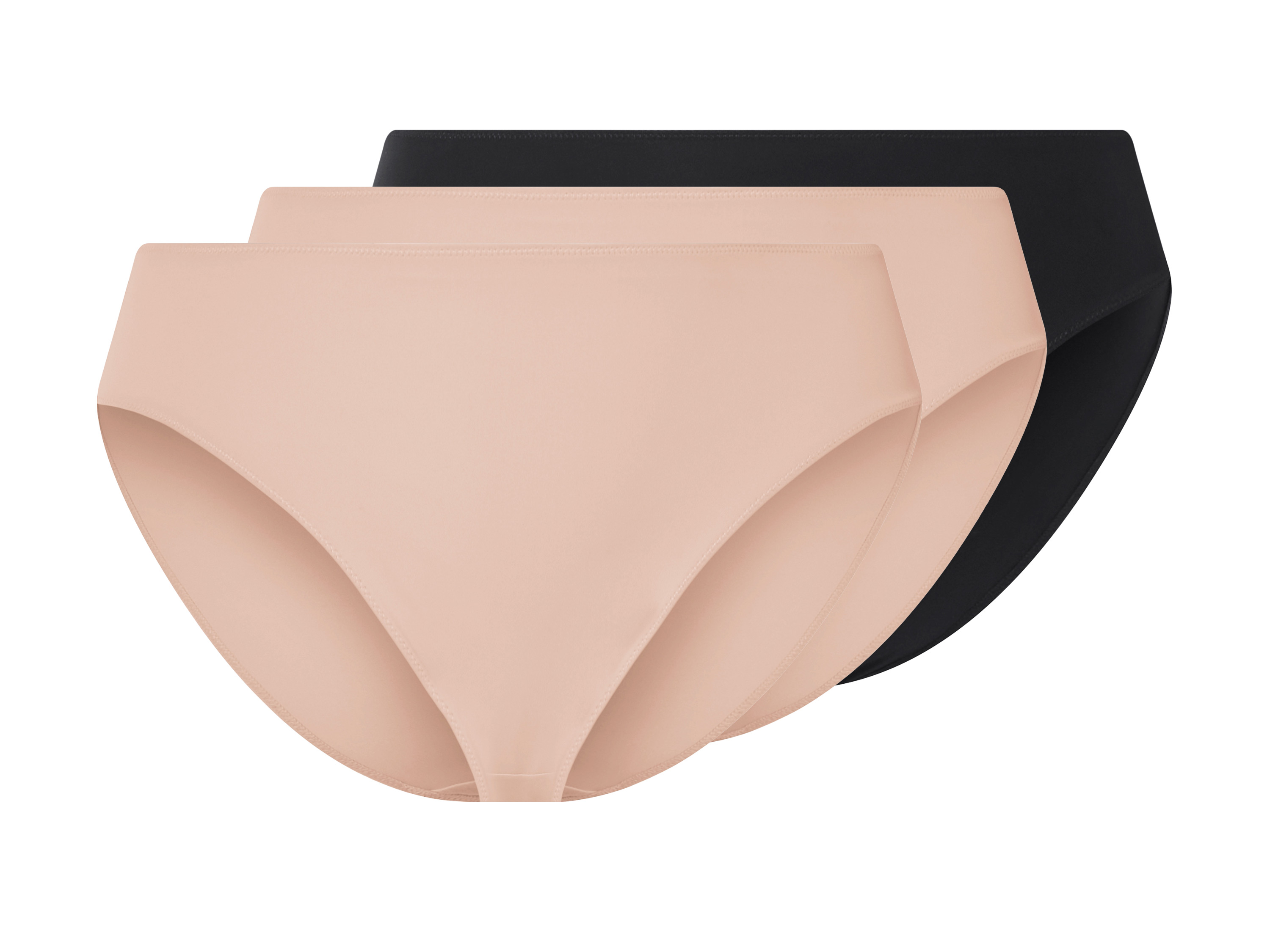 esmara Majtki figi damskie, 3 pary (Czarny/ beżowy, XXL (52/54))