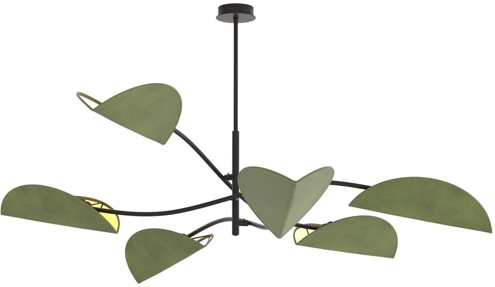 Darmowa Dostawa - Lampa wisząca 6x10 W zielona Emibig Lotus 14616