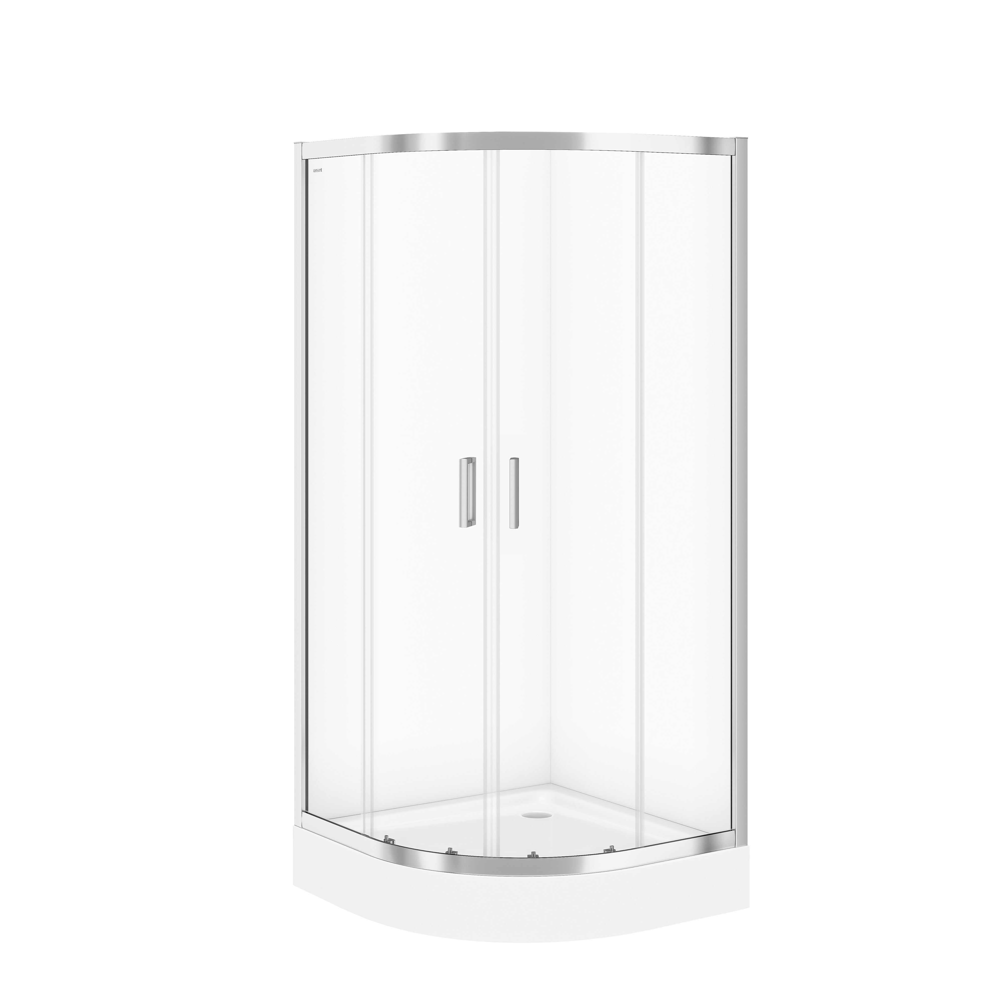 Darmowa Dostawa - Kabina z brodzikiem 90x90 cm półokrągła chrom połysk/szkło przezroczyste Mito Iva S601202