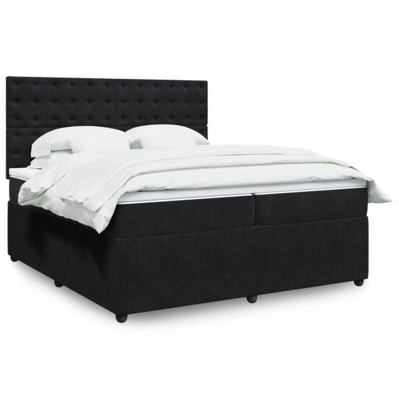 Łóżko kontynentalne WaszeMeble 200x200 cm czarne WM-3294744 1 szt.