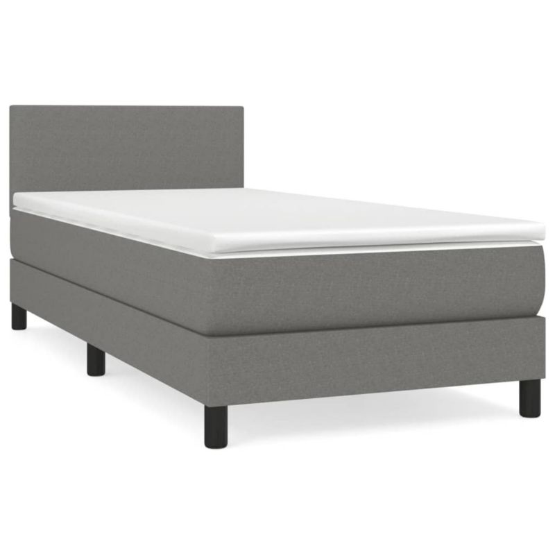 Łóżko kontynentalne WaszeMeble 90x190 cm ciemnoszara WM-3139858 1 szt.