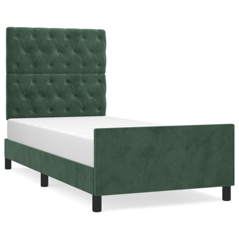 Łóżko tapicerowane WaszeMeble 80x200 cm ciemnozielone WM-3125907 1 szt.