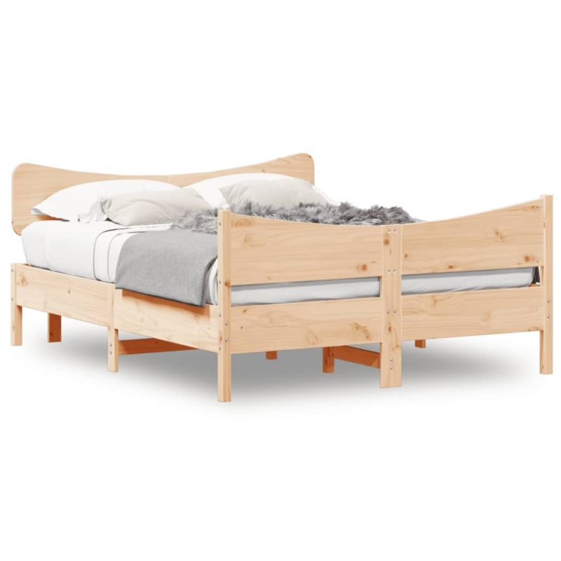 Łóżko drewniane WaszeMeble 150x200 cm brązowe WM-3216378 1 szt.