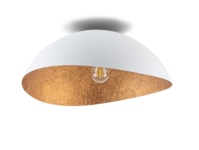 Lampa sufitowa wisząca Sigma Lighting Solaris 3387 biało-miedziana dekoracyjna 1xE27 x 1 szt.