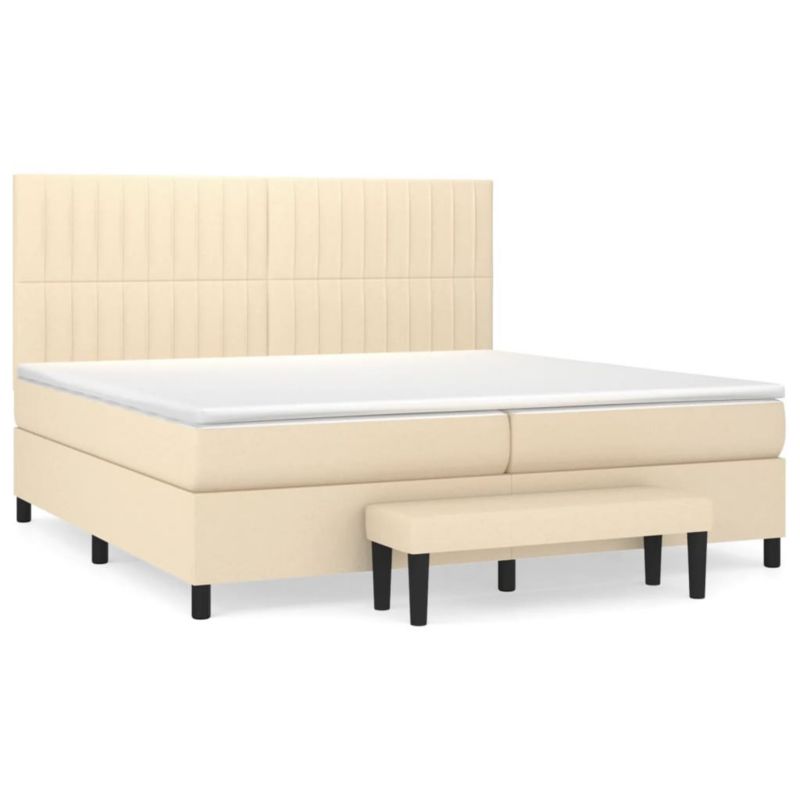 Łóżko kontynentalne WaszeMeble 200x200 cm kremowe WM-3136786 1 szt.