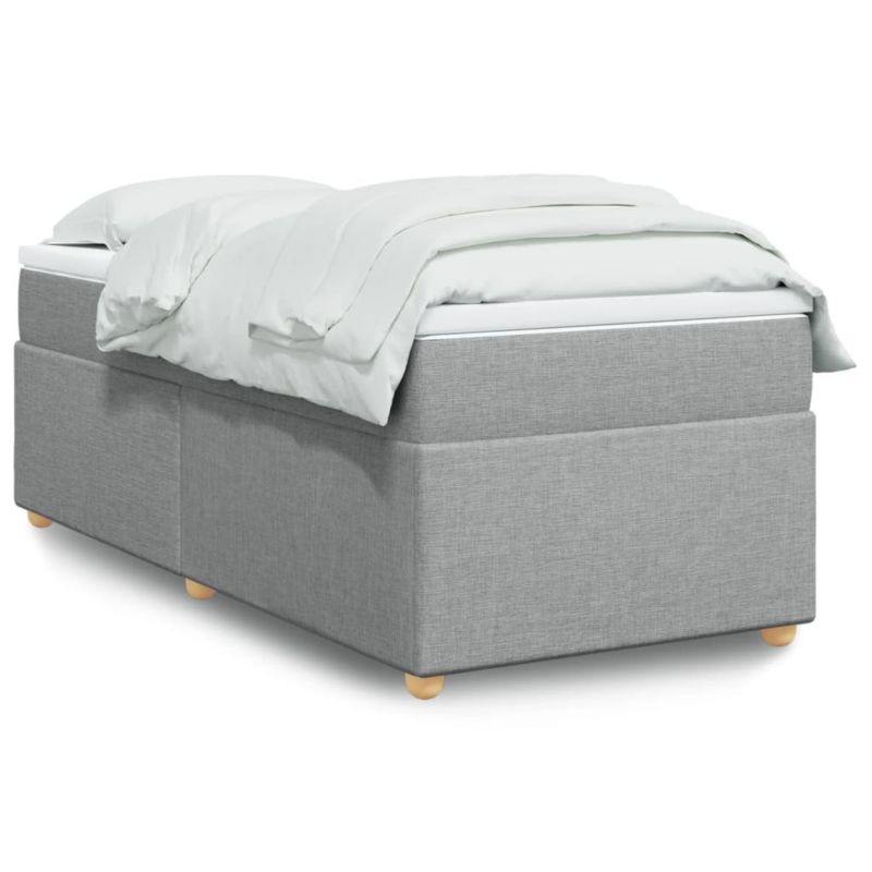 Łóżko kontynentalne WaszeMeble 100x200 cm jasnoszare WM-3285352 1 szt.