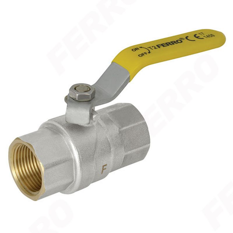 Zawór kulowy gazowy Ferro 31.75 mm GW-GW typ G61 1 szt.