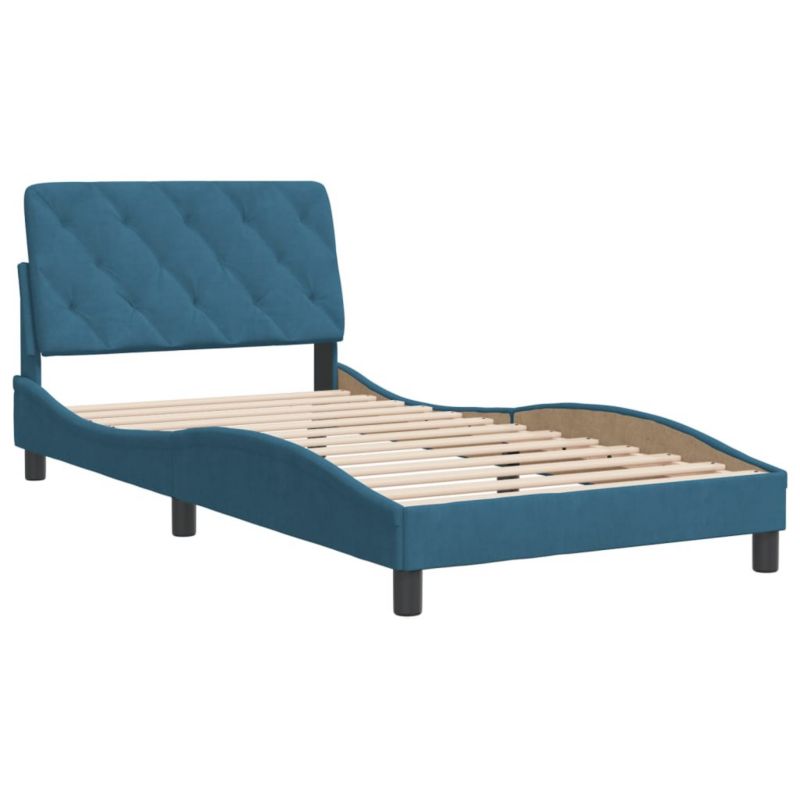 Łóżko tapicerowane WaszeMeble 100x200 cm niebieska WM-3207909 1 szt.