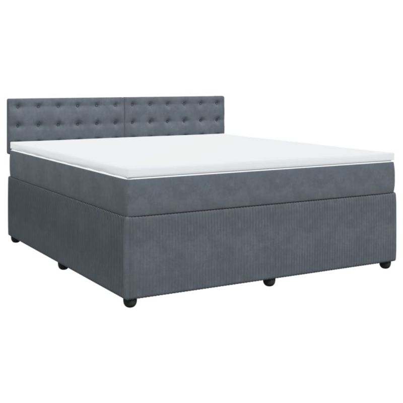 Łóżko kontynentalne WaszeMeble 180x200 cm ciemnoszare WM-3287819 1 szt.