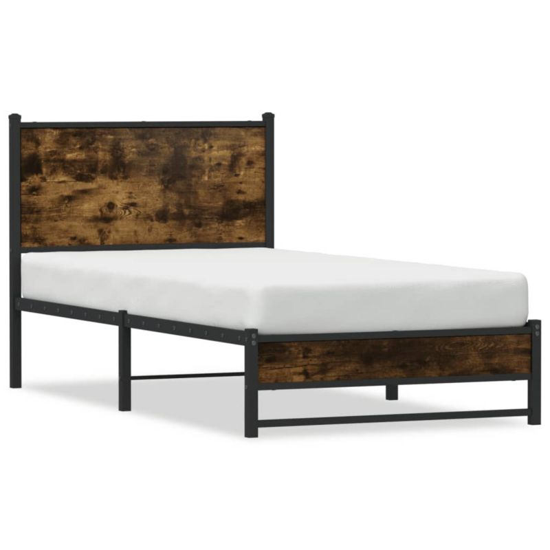 Łóżko metalowe WaszeMeble 75x190 cm dąb WM-4007822 1 szt.