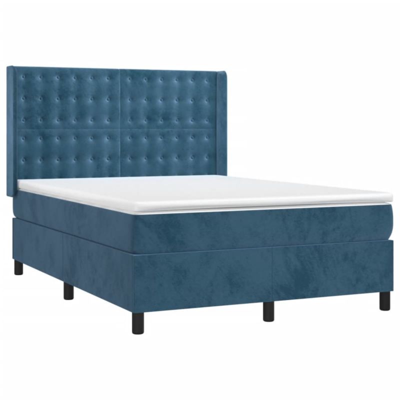 Łóżko kontynentalne WaszeMeble 140x190 cm niebieski WM-3139803 1 szt.
