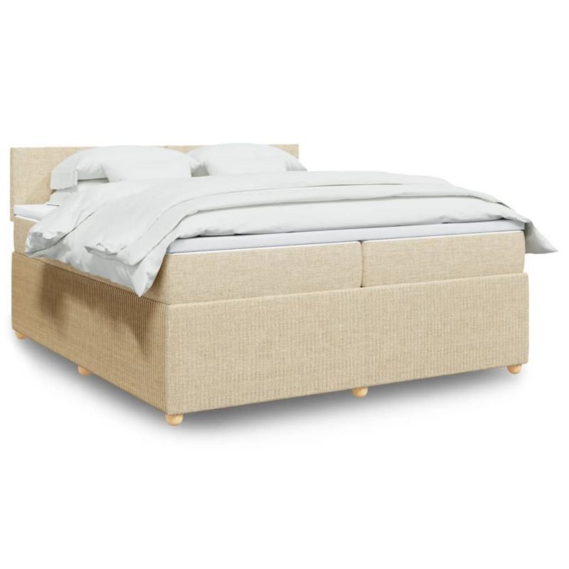 Łóżko kontynentalne WaszeMeble 200x200 cm kremowe WM-3287561 1 szt.