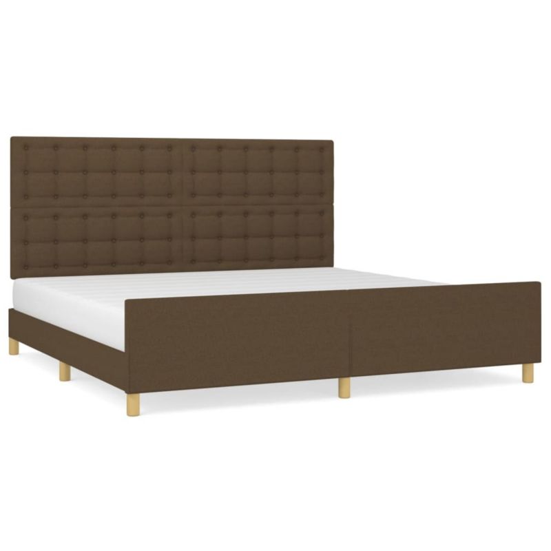 Łóżko tapicerowane WaszeMeble 200x200 cm Brązowe WM-3125408 1 szt.