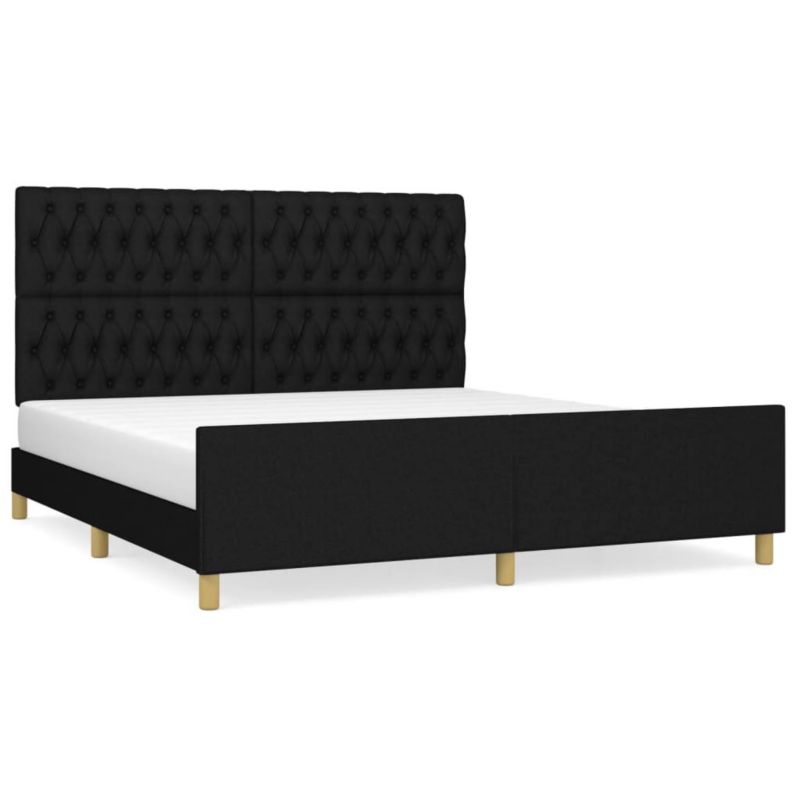 Łóżko tapicerowane WaszeMeble 180x200 cm czarna WM-3125318 1 szt.