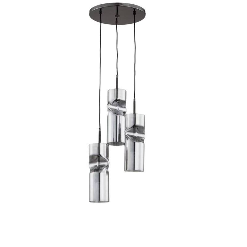 Lampa sufitowa wisząca Alfa Kapris czarna-chromowana wym: 95 x 32 x 32 cm 3xE27 x 60W 1 szt.