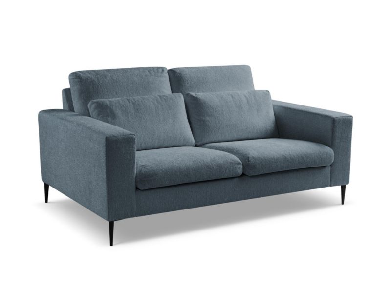 Sofa 2-osobowa Makamii Akala z tkaniny szenilowej 179x110 cm niebieski 1 szt.