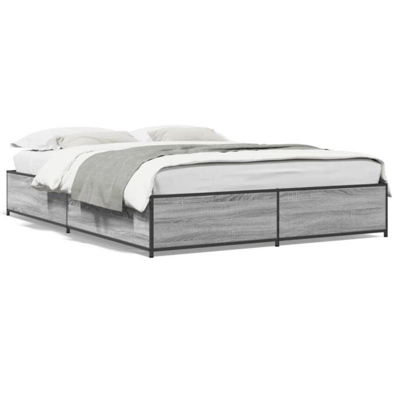 Łóżko metalowe WaszeMeble 140x190 cm szary WM-3279855 1 szt.