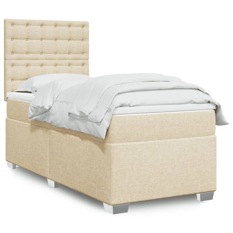 Łóżko kontynentalne WaszeMeble 80x200 cm kremowe WM-3290334 1 szt.