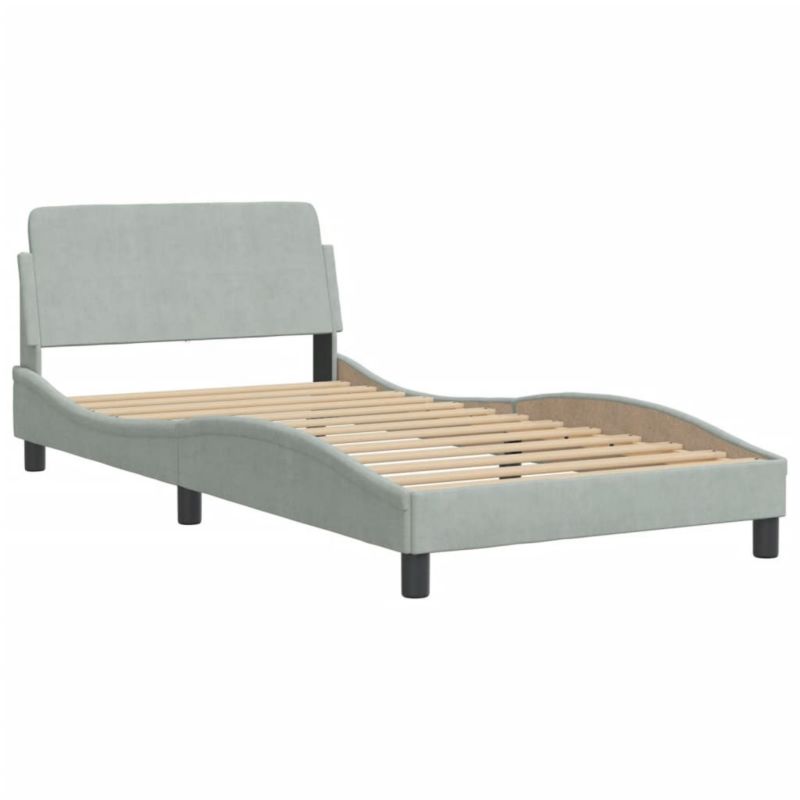 Łóżko tapicerowane WaszeMeble 100x200 cm jasnoszara WM-373132 1 szt.