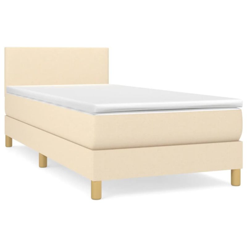 Łóżko kontynentalne WaszeMeble 90x200 cm kremowe WM-3140430 1 szt.