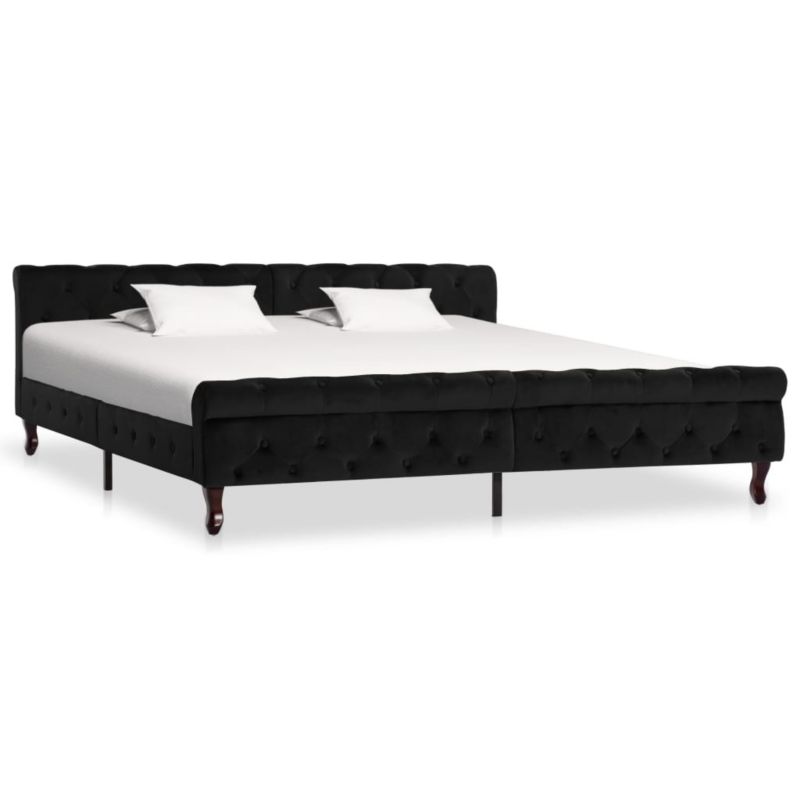 Łóżko tapicerowane WaszeMeble 200x200 cm czarna WM-288556 1 szt.