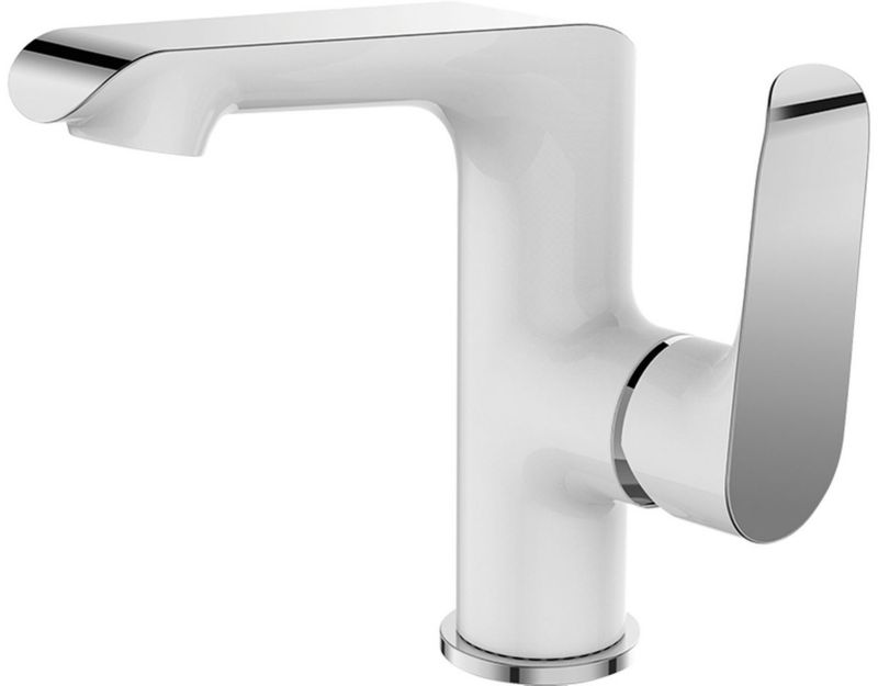 Bateria umywalkowa Laveo Alea stojąca chrom-biała 1 szt.