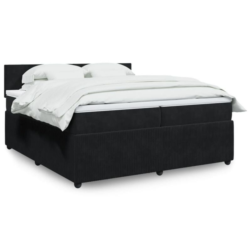 Łóżko kontynentalne WaszeMeble 200x200 cm czarne WM-3287826 1 szt.
