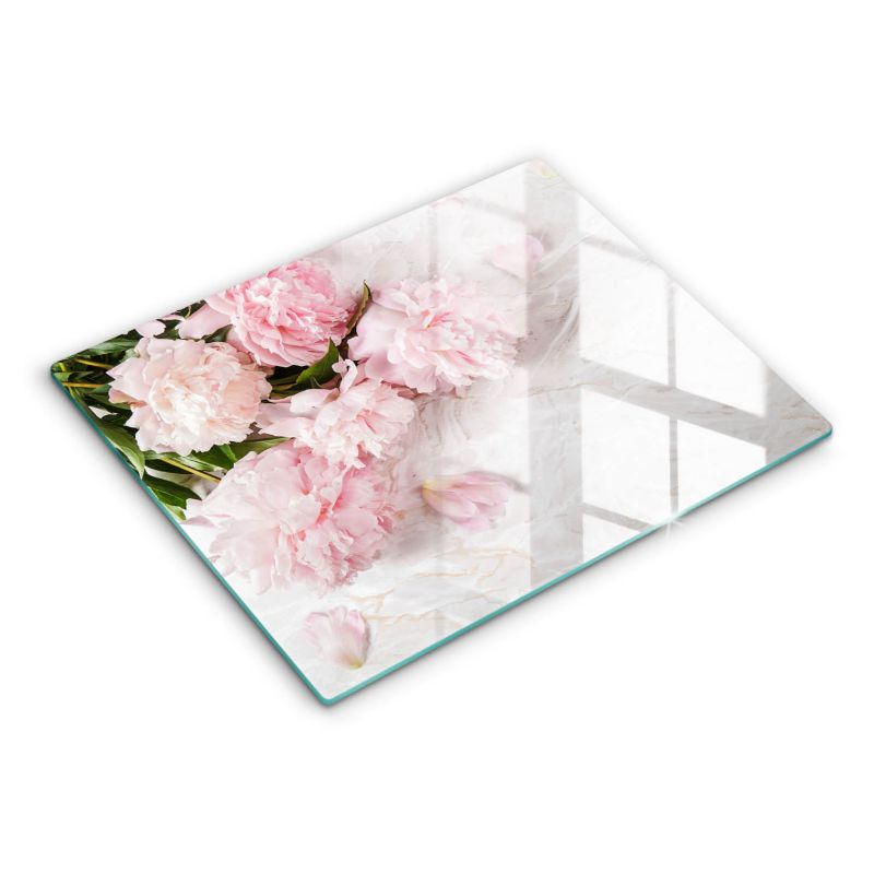 Szklana deska do krojenia Wallfluent 52x40 cm Delikatne róże kwiaty 1 szt.