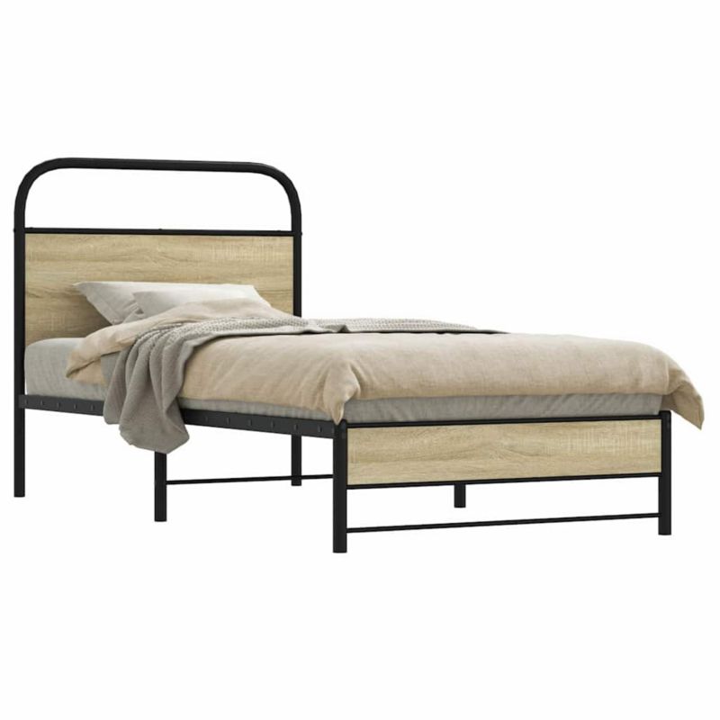 Łóżko metalowe WaszeMeble 80x200 cm brązowe WM-4100419 1 szt.