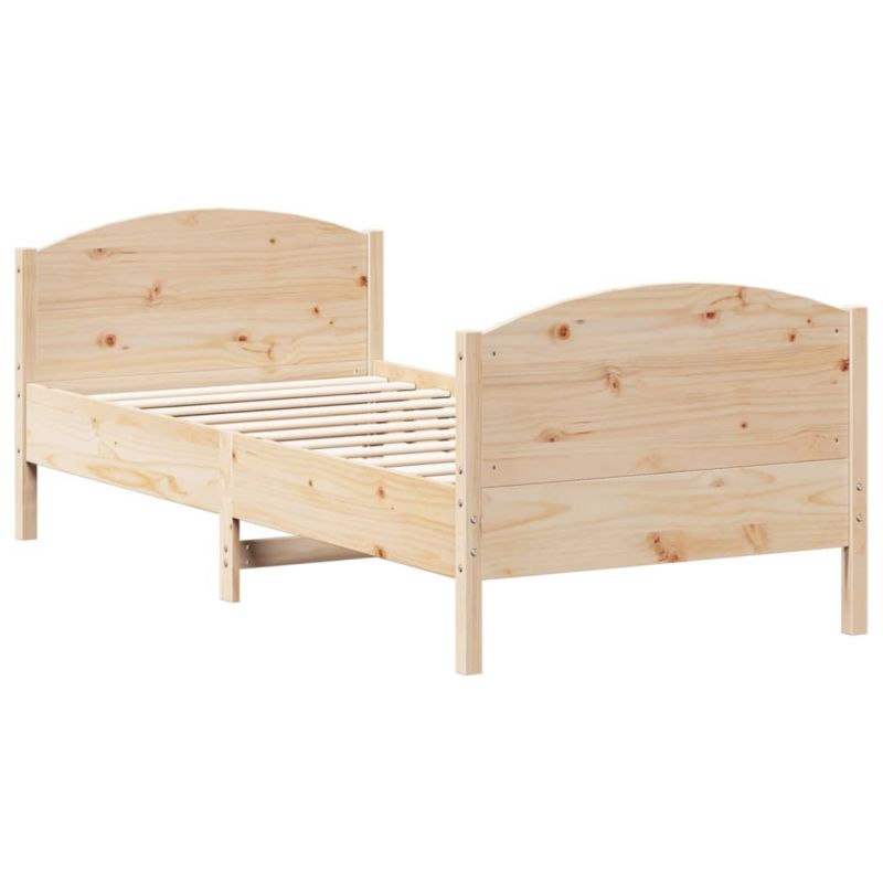Łóżko drewniane WaszeMeble 75x190 cm brązowe WM-842574 1 szt.