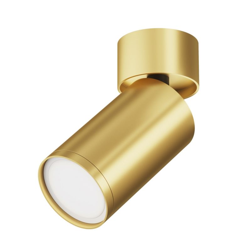 Spot Maytoni Focus S mosiężno-złoty 1 x GU10 x 10W IP20 wym: 12,8 x 5,2 x 5,2 cm - 1 szt.