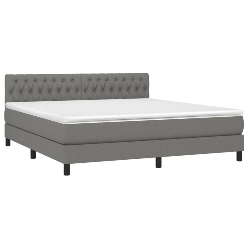 Łóżko kontynentalne WaszeMeble 180x200 cm ciemnoszara WM-3133414 1 szt.