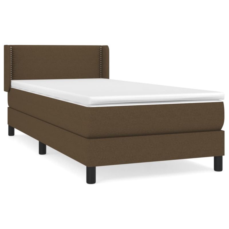 Łóżko z materacem tapicerowane WaszeMeble 90x200 cm brąz WM-3129604 1 szt.