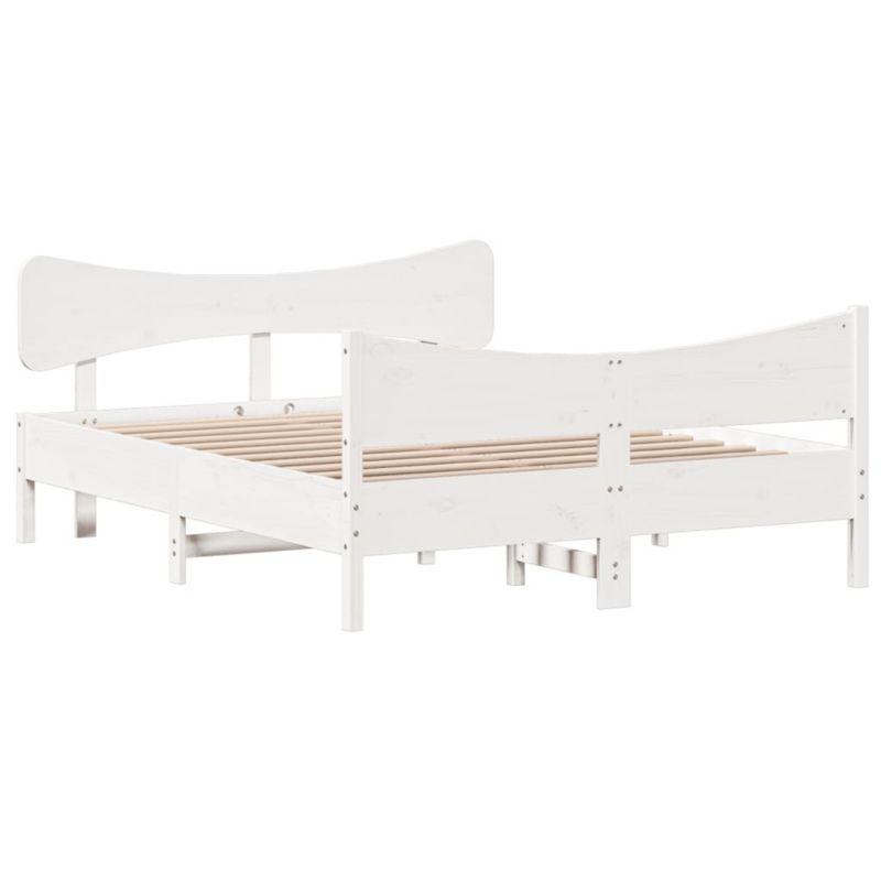 Łóżko drewniane WaszeMeble 135x190 cm biała WM-3216397 1 szt.