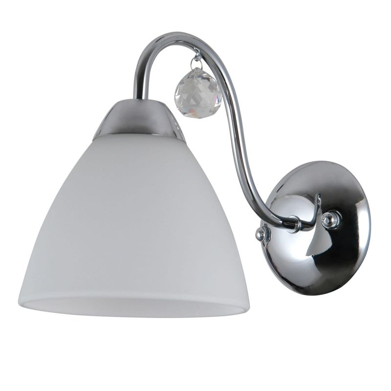 Kinkiet ścienny Italux Lugano chromowany biały 1 x E27 x IP20 wym: 21 x 14 x 19 cm - 1 szt.