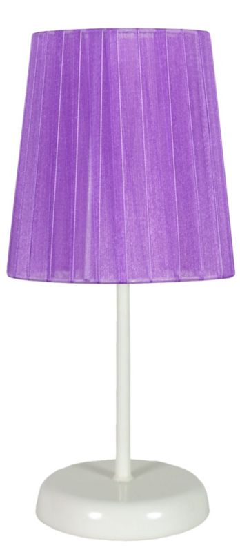 Lampka stołowa Candellux Rifasa biało-fioletowa 1 x E14 x 40W IP20 wym: 32 x 14 x 14 cm tkanina - 1 szt.