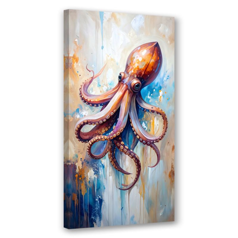 Obraz nowoczesny do kuchni baru restauracji Feeby Ośmiornica Owocze morza 50x100cm 1szt