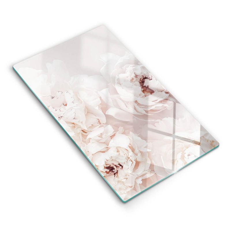 Szklana deska do krojenia Wallfluent 30x52 cm Pastelowe piwonie 1 szt.