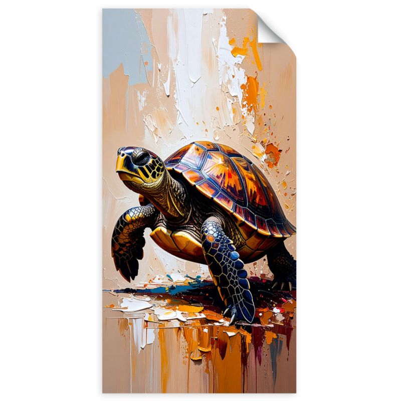 Naklejka na ścianę do salonu sypialni Feeby Żółw Morze Ocean Natura 80x160cm 1szt