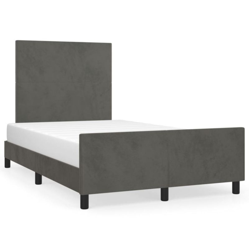 Łóżko tapicerowane WaszeMeble 120x200 cm ciemnoszare WM-3125624 1 szt.