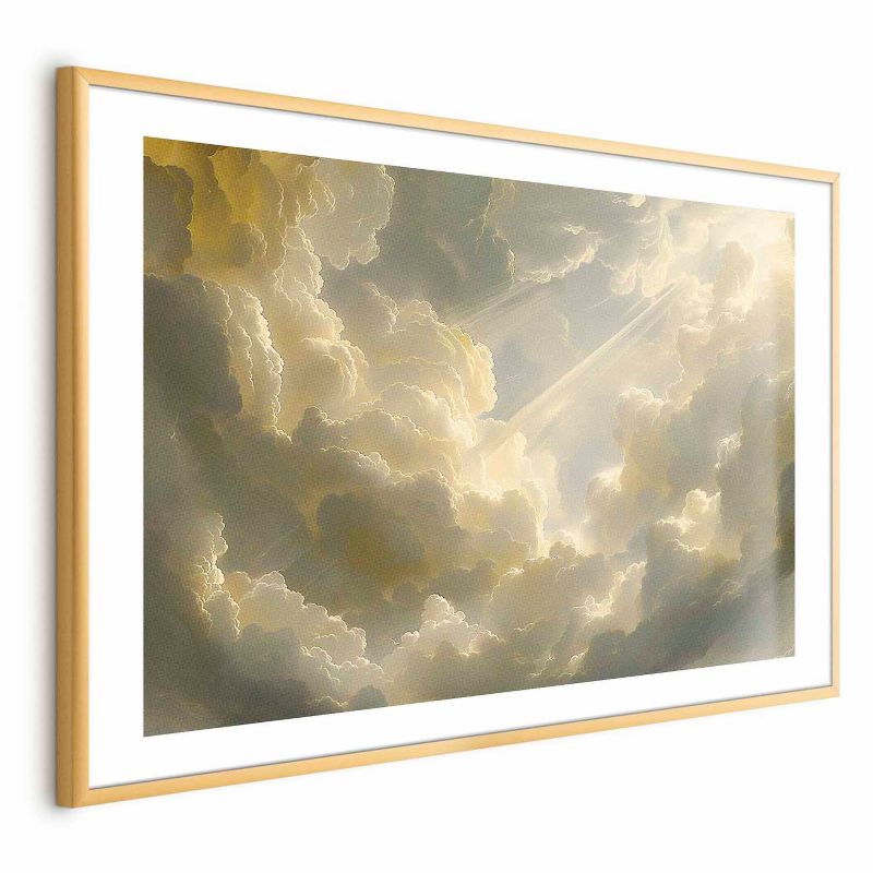 Plakat Artgeist Zachwycająca gra kolorów 42x29,7 cm z ramą złotą z marginesem 1 szt