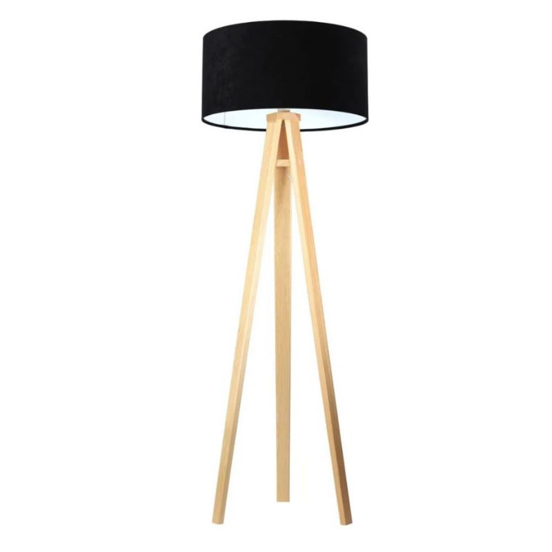 Lampa Bps Koncept stojąca HOME 50 czarna/biała/sosna 1 szt