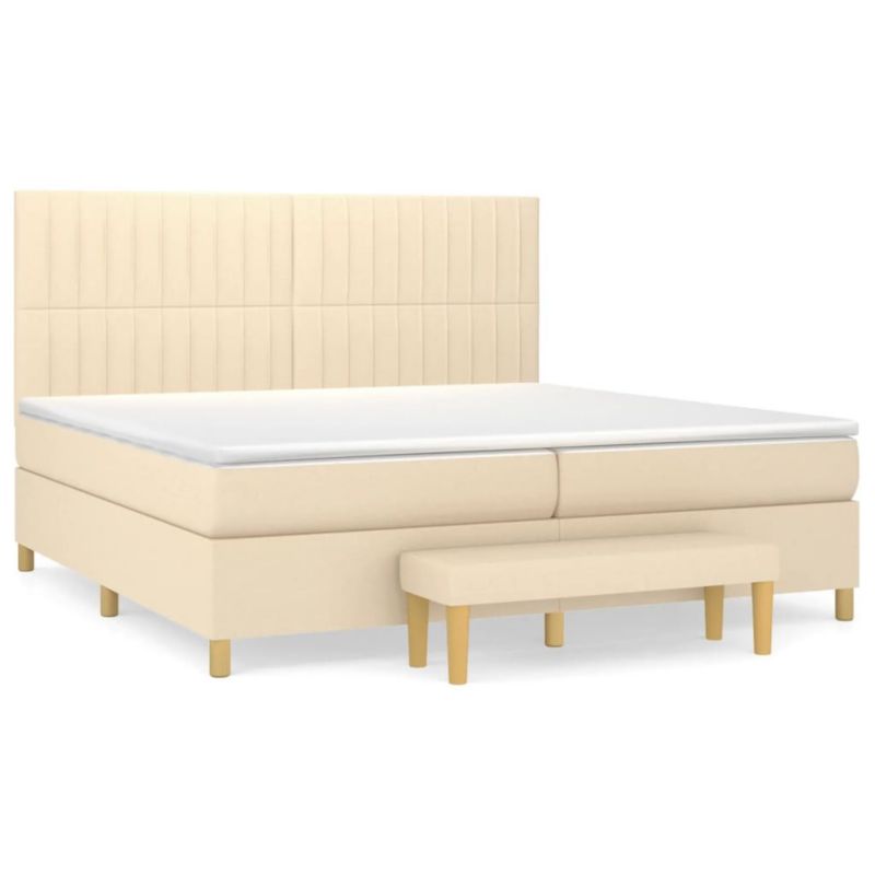 Łóżko kontynentalne WaszeMeble 200x200 cm kremowe WM-3137346 1 szt.