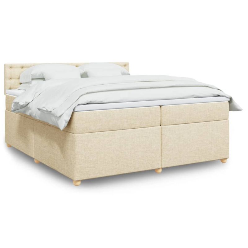 Łóżko kontynentalne WaszeMeble 200x200 cm kremowe WM-3289106 1 szt.