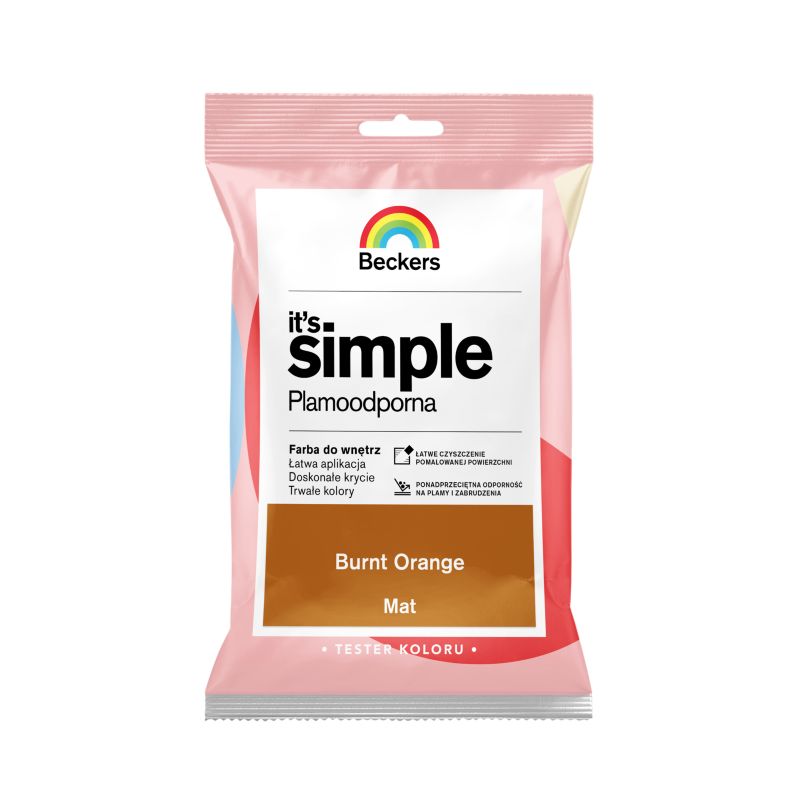 Tester farby kolorowej Beckers It's Simple burnt orange 0,05 l