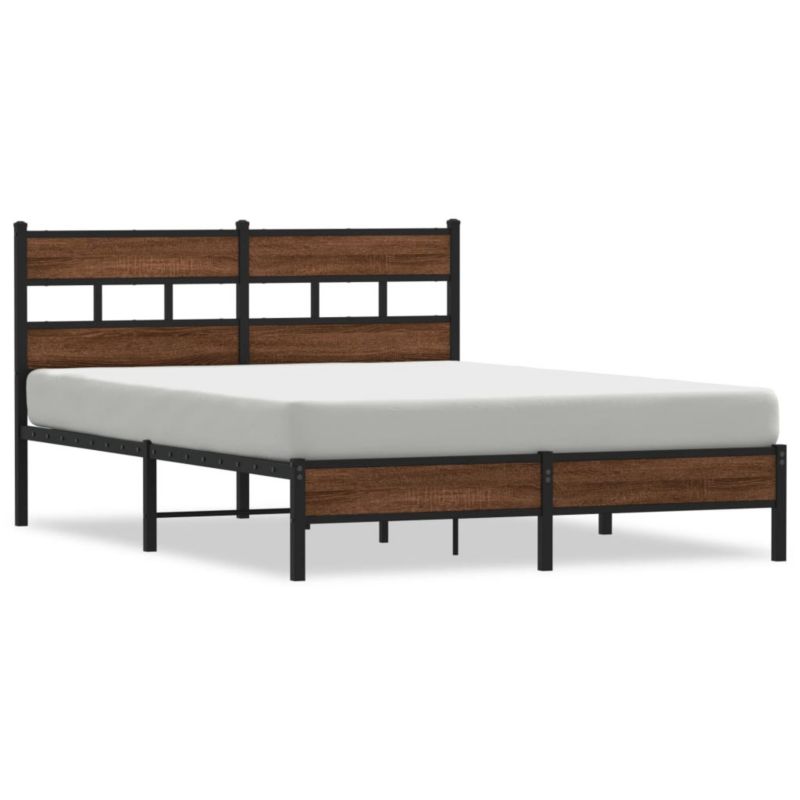 Łóżko metalowe WaszeMeble 150x200 cm brązowy WM-4017310 1 szt.