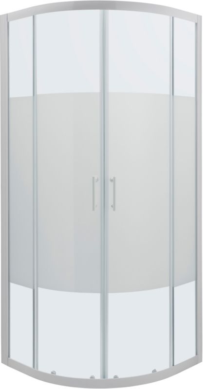 Kabina prysznicowa półokrągła Onega 80 x 80 x 190 cm biały/wzór